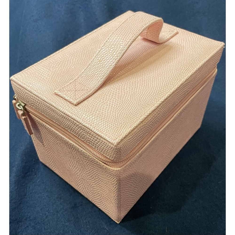 Polo Ralph Lauren Romance Pink Snake Skin Travel Case 7"x5"x5" zipper storage
